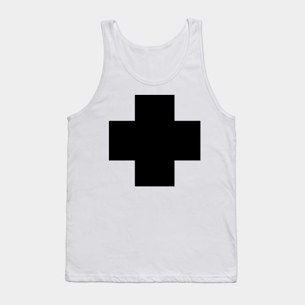 Black Cross Tank Top by jsdmyl